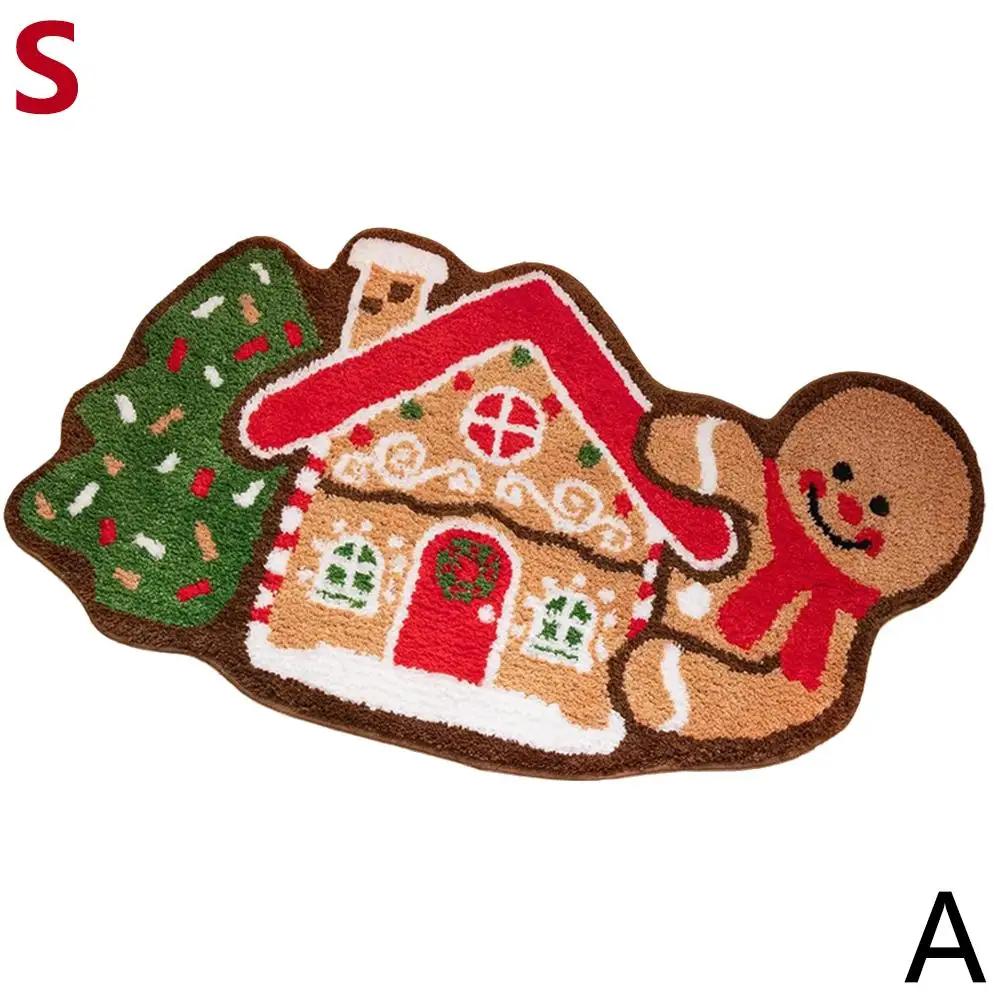 

Christmas Imitation Cashmere Household Carpet Non Slip Water Mat Sofa Coffee Decor Floor Absorption Bedroom Table Strong J9X7