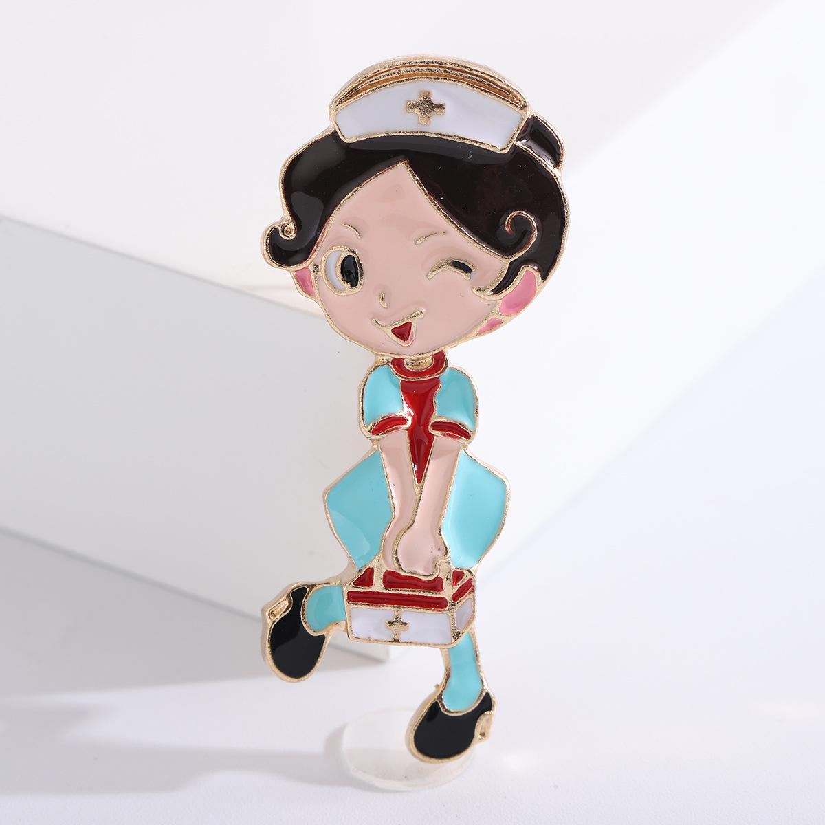 

Модная мультяшная личность сплав капающая брошь медсестры, креативный стиль работников здравоохранения