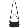 Michael Kors MERRITT Silberfarbene Beschläge Rindsleder Schultertasche Klein Damen Schwarz