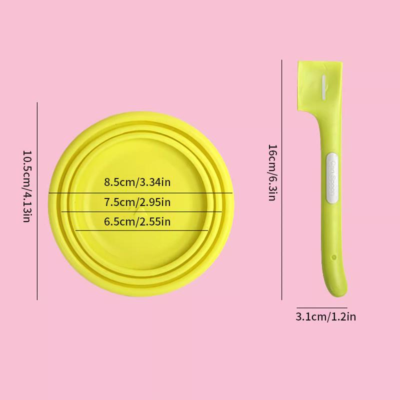 Lžíce a víko na krmivo pro domácí zvířata, roztomilá lžička s dlouhou rukojetí, vhodná pro mokré krmivo, konzervy, pochutiny, snadné čištění, kočky a psy