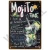 Metal Sign Vintage Tin Sign Decorations Gin  Tonic Cocktail Plate Decorative Poster Plaque Retro Bar Kitchen Home Wall Decor