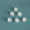 Matte Frosted Tea Rose Resin Earrings Studs for DIY Jewelry