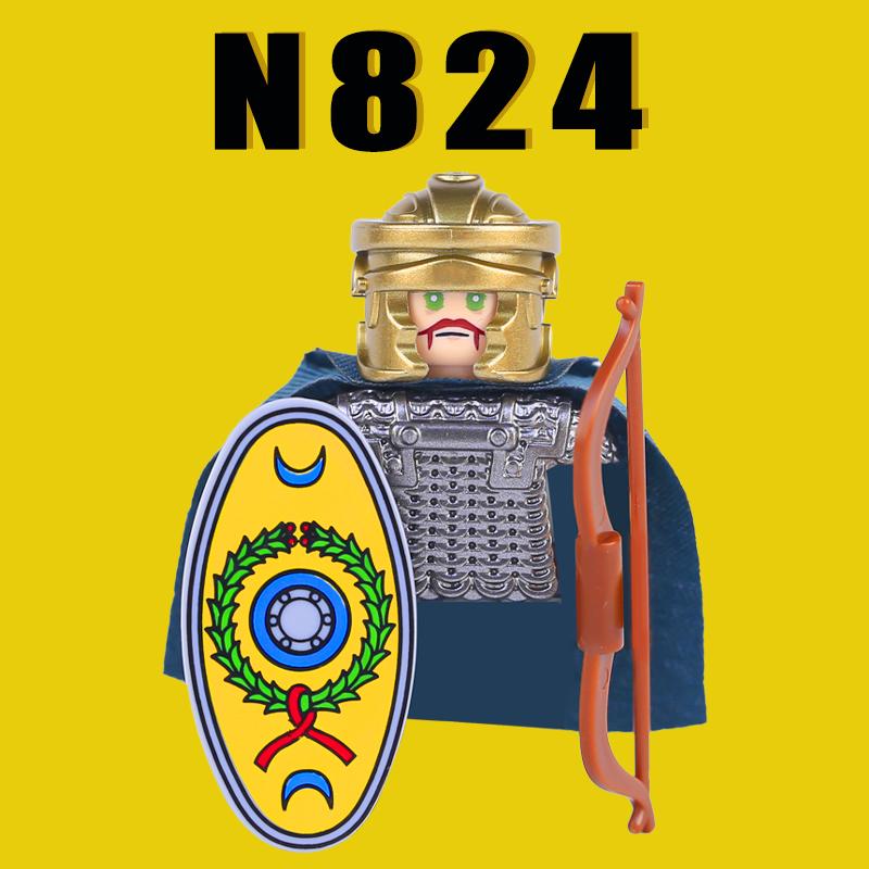 Medieval Military Rome Knights Building Blocks Castle Army Warrior Soldier Figures Crossbowman Shield Sword Legion Bricks Toys