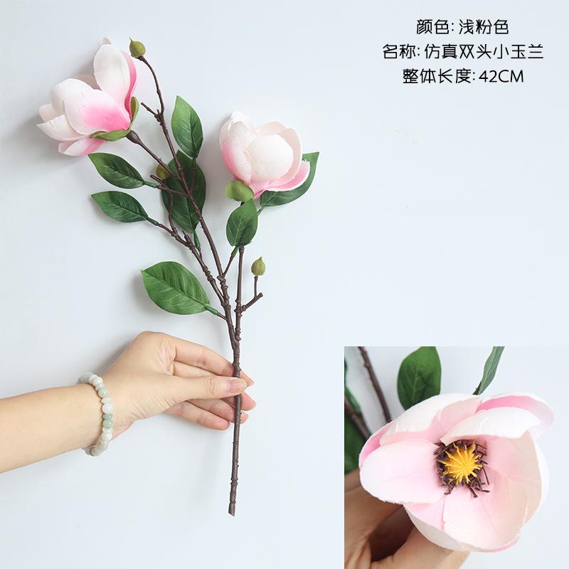 Artificial Spring Silk Flowers Magnolia Floral Wedding Arrangement Bouquet Decor