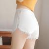 Lace Trim Ice Silk Safety Pants for Girls - Anti-Exposure, Three-Quarter Length, Wear Outside or as Base Layer 