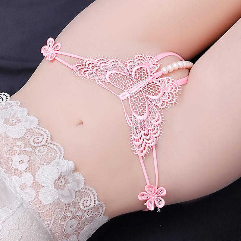 Women's Underwear New Popular Fashion Hollow Pearl Thong Sexy