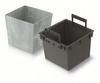 Niedriger quadratischer Blumentopf URBI DURS300LE | Beton