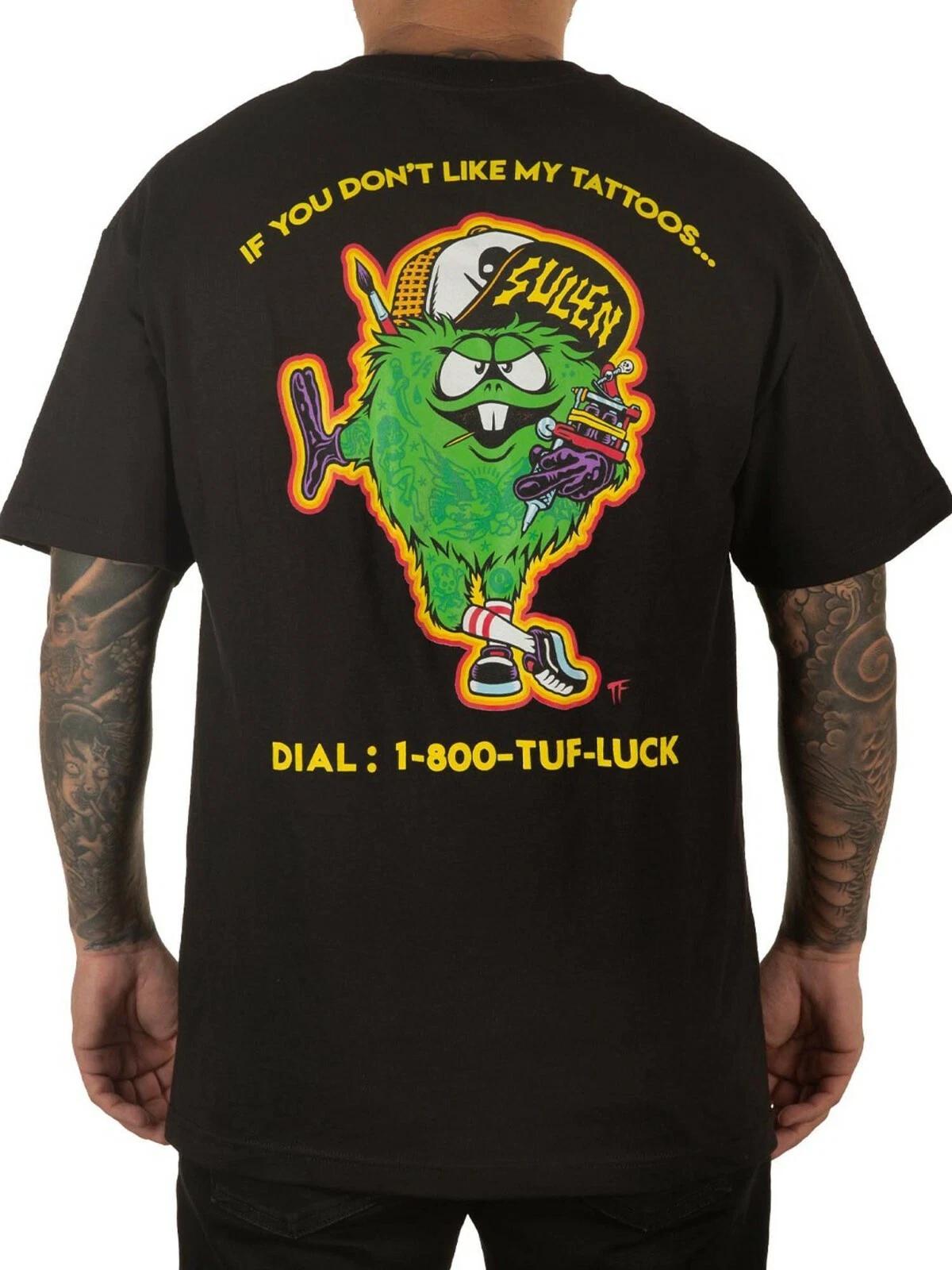 Sullen Men s Meanie Greenie Short Sleeve T-shirt Tattoo Style Tee XL