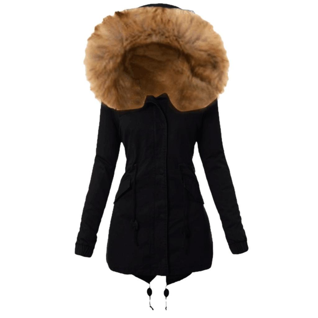 2025 New Women's Winter Cotton Coat Hooded Slim Warm Zip Jacket Fashion Outerwear for Women