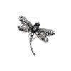 Rhinestone Gemstone Dragonfly Brooch for Women Silk Scarf Pin Insect Design Crystal Embellished Jewelry Accessory for Clothing and Bags