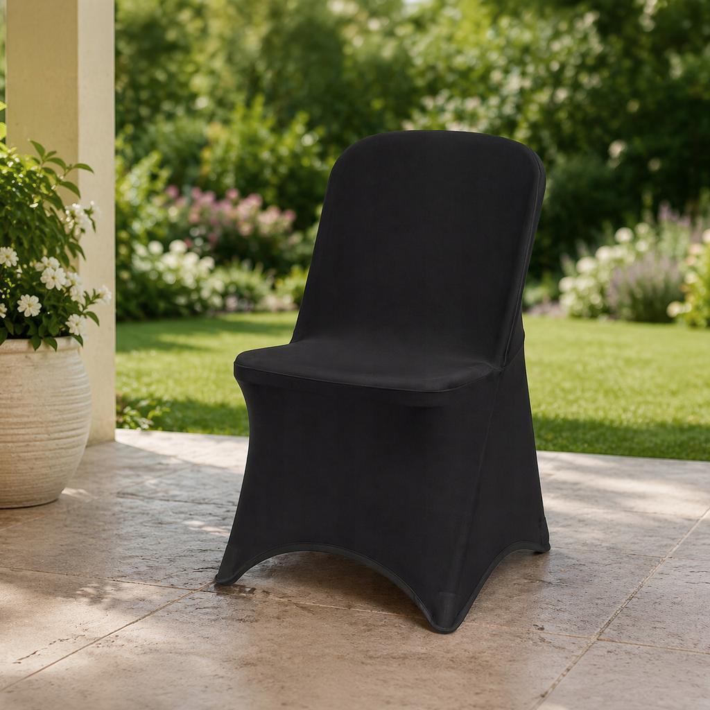 Banquet Chair Cover Black Universal Elastic THICK