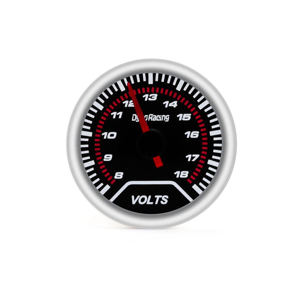 Dynoracing Volt meter 2"(52mm) Smoke lens 8-18 volts gauge voltage gauge Car meter BX101232