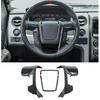 For Ford F-150 2009-14 Steering Wheel Moulding Cover Trim Kit Frame Carbon Fiber