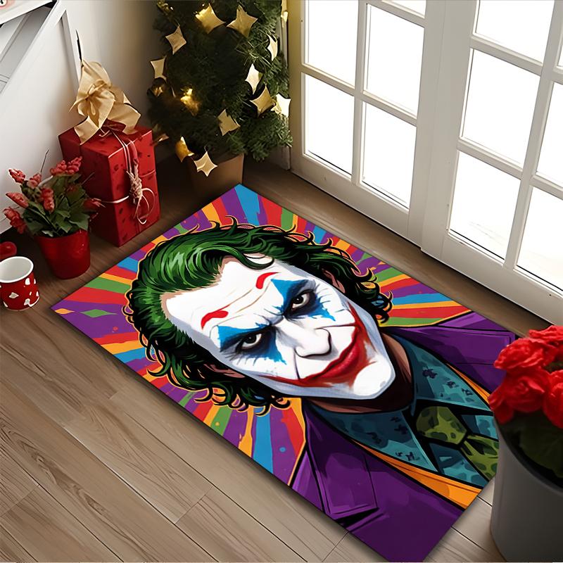 JOKER Rug Ideal for Reading Room, Multi-purpose Office Chair Sofa Carpet, Anti-slip Printed Home Area Rug