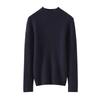 Cashmere Ribbed Slim-Fit Sweater: Warm, Thick Half-High Collar Knitwear for Autumn & Winter