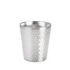 Golden Diamond Honeycomb 304 Stainless Steel Double-Layer Cup - Hammered Design, Anti-Scald. Perfect for Juice, Beer, and Tea.