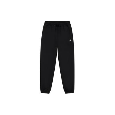 Calça Jogger Reta com Estampa de Logotipo Confortável Tricotada Esportiva Feminina Parte de baixo Preto 2032C833-001