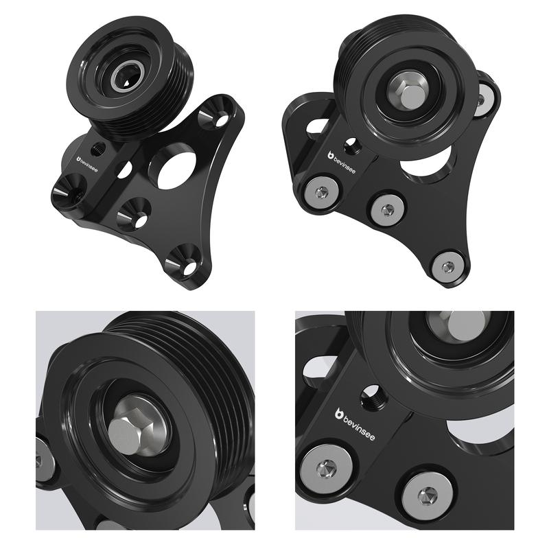 For LS Truck Manual Belt Tensioner w/Pulley, for Cadillac Escalade, for Chevrolet Tahoe, for GMC Sierra/Yukon, for Hummer H2