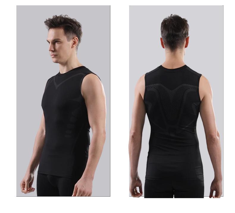 Men's Quick-Dry High-Elastic Sport Vest - Short-Sleeved Tight-Fit for Fitness, Basketball, and Running