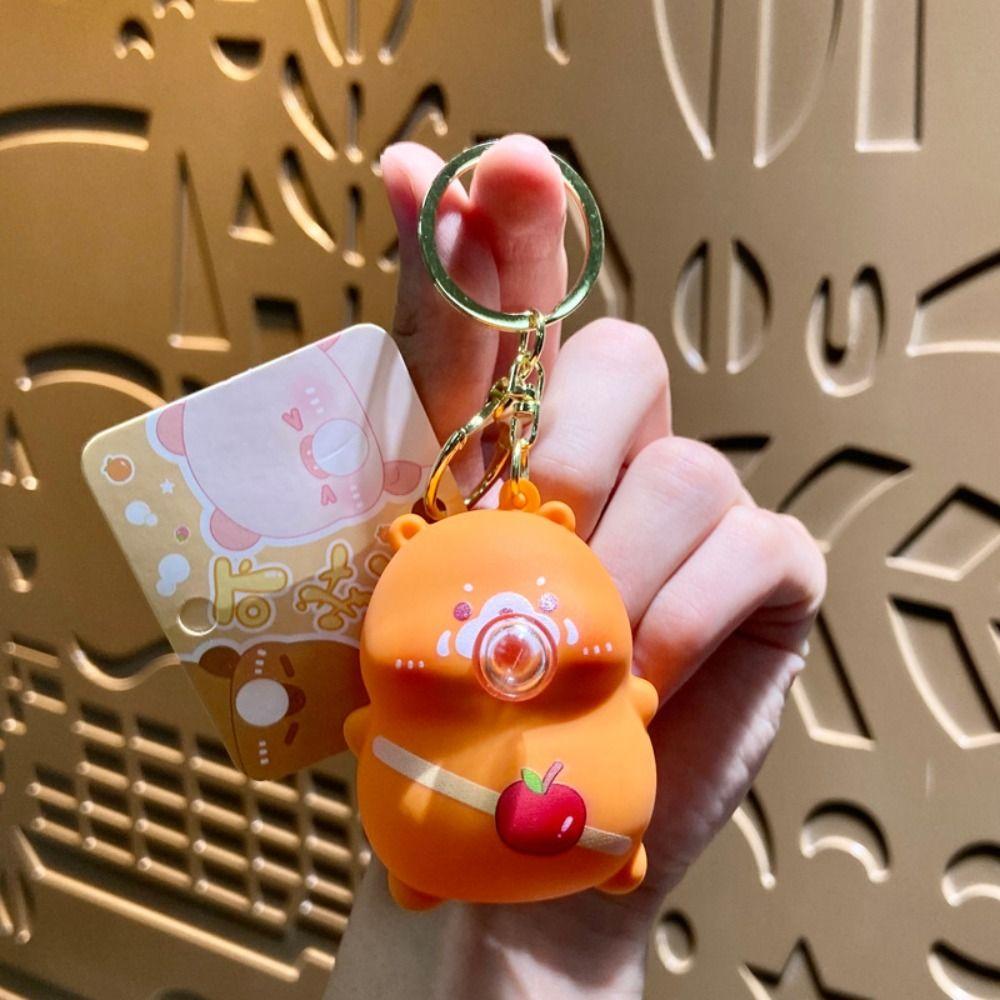 Cartoon Slow Rising Squeeze Toy Animal Slow Rebound Toy Capybara Silica Gel Key Ring  Bag Hanging
