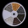 Boxed 1500pcs 6 Colors Large Hole Copper Spacer Loose Beads Jewelry Making Findings Kit 2.5mm