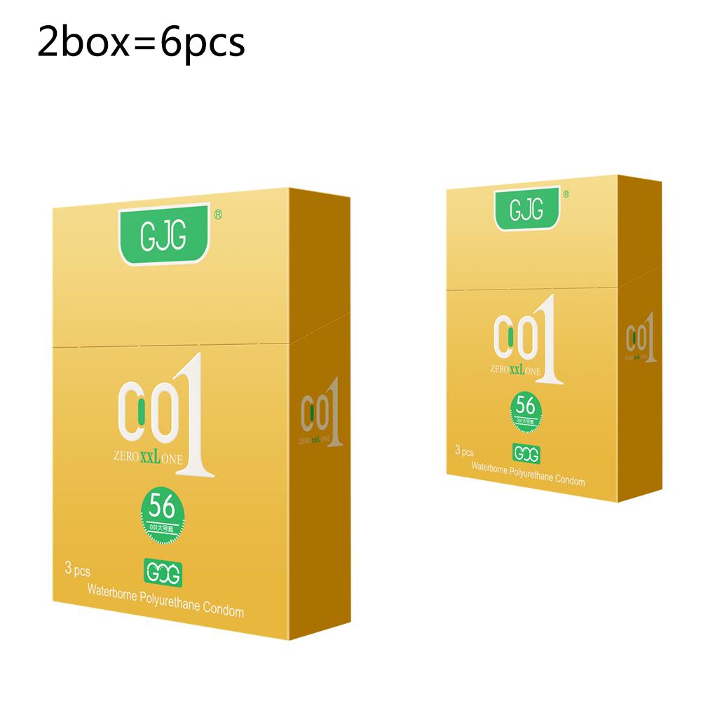 001 Ultra-thin 56mm Condom Super Lubrication Transparent Natural Latex Condom Safe Sex Sex Product for Male