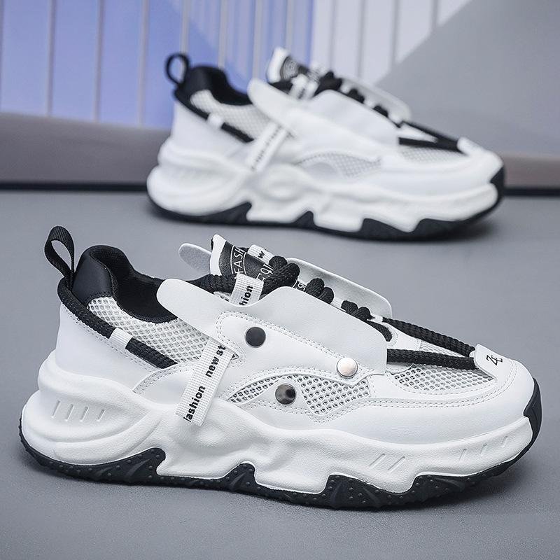 Mode Frühling und Herbst Dicksohlige Höhenvergrößernde Jugend Sportschuhe 2024 Herren Mesh Atmungsaktiv Leichte Lässige Laufschuhe