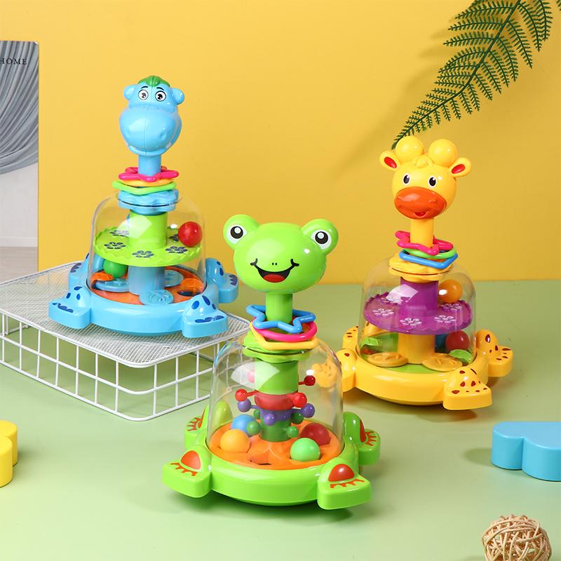 Kids Fun Giraffe Rotating Jumping Ball Rolling Beads Toy Baby Early Education Toy Finger Skill Training Montessori Baby Toy