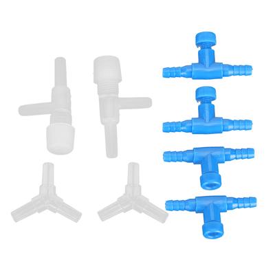 Aquarium Air Pump Air Tube Y 3‑Way Connector 2‑Way Control Valve Blue Control Valve