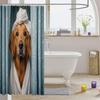 Funny Golden Retriever Shower Curtain for Bathroom Decor Kids Puppy Dog Bath Curtain Boys Girls Dachshund Bathroom Accessories