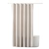 Waterproof Imitation Linen Shower Curtain - 235g Polyester, Thick Solid Color, Ideal for Bathroom Partitions