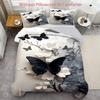 Comforter Elegant Butterfly Flower Pattern 3D Printed Abstract Art Style Bedding Set Soft Comfortable Luxury Set