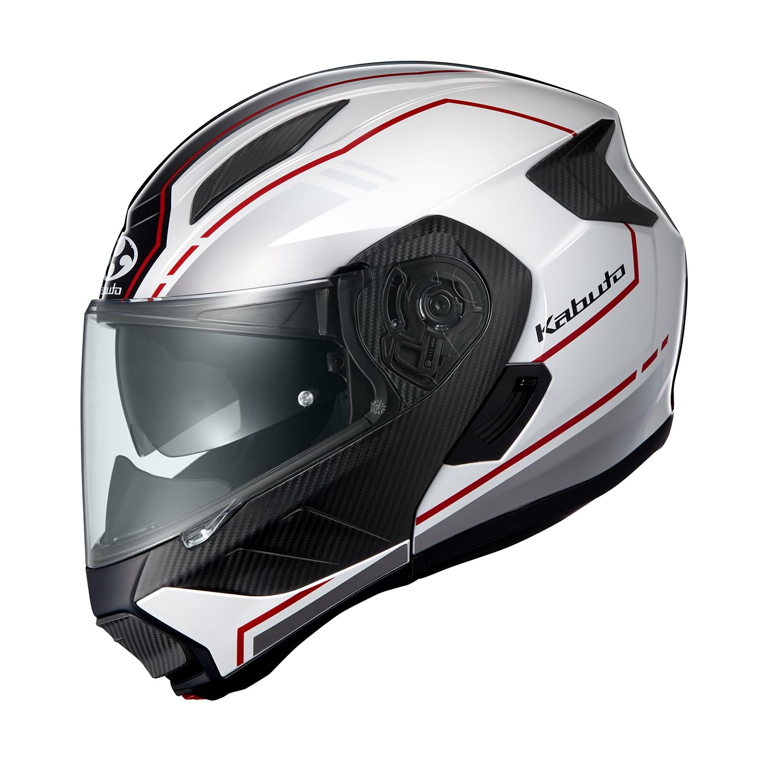 

OGK KABUTO Motorcycle Helmet System RYUKI BEAM White Red (Size: XL)