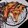 Waterproof Fox Dreamcatcher Temporary Tattoo Large Arm Body Art Tattoos Sticker,