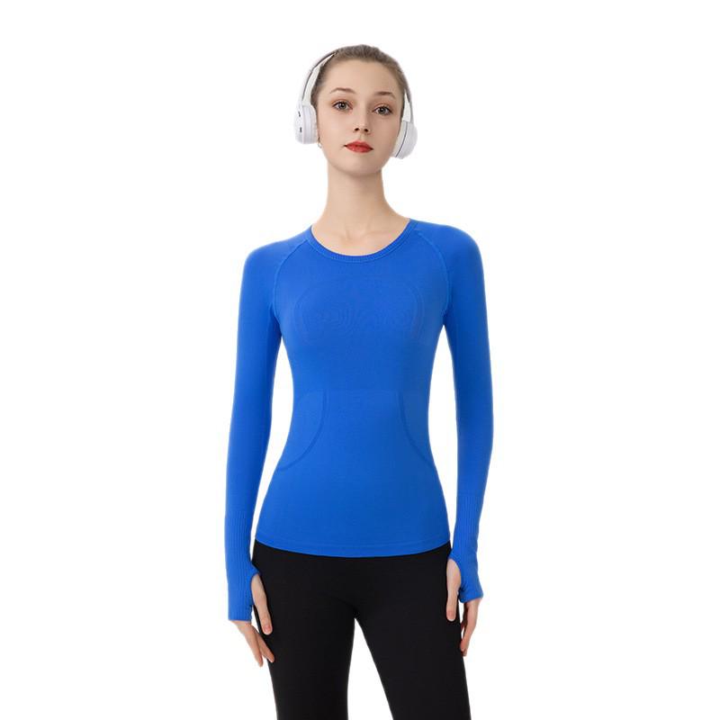 Women's Quick-Dry Long Sleeve Sports Top - Tight-Fit, Sweat-Wicking Yoga & Running Shirt