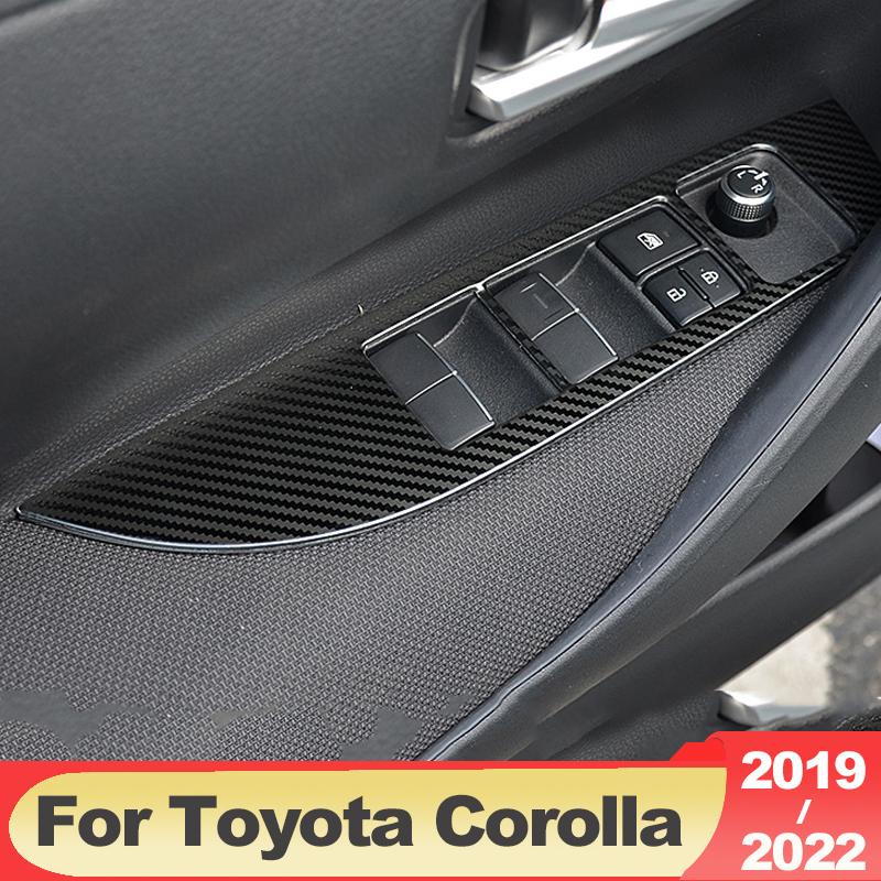 Pentru Toyota Corolla E210 - 2022 al 12-lea panou comutator geam inoxidabil Ajustați capacul Autocolante de ornamente benzi Garnitură pentru stilul mașinii