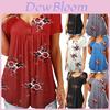 Elegant Women Floral Short Sleeve T-shirt Tops With Comfortable Loose Fit Design