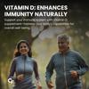 Carbamide Forte Vitamin D3 60000IE 90 Tabletten für Männer & Frauen | Immununterstützung, Knochengesundheit, Orangenaroma -
