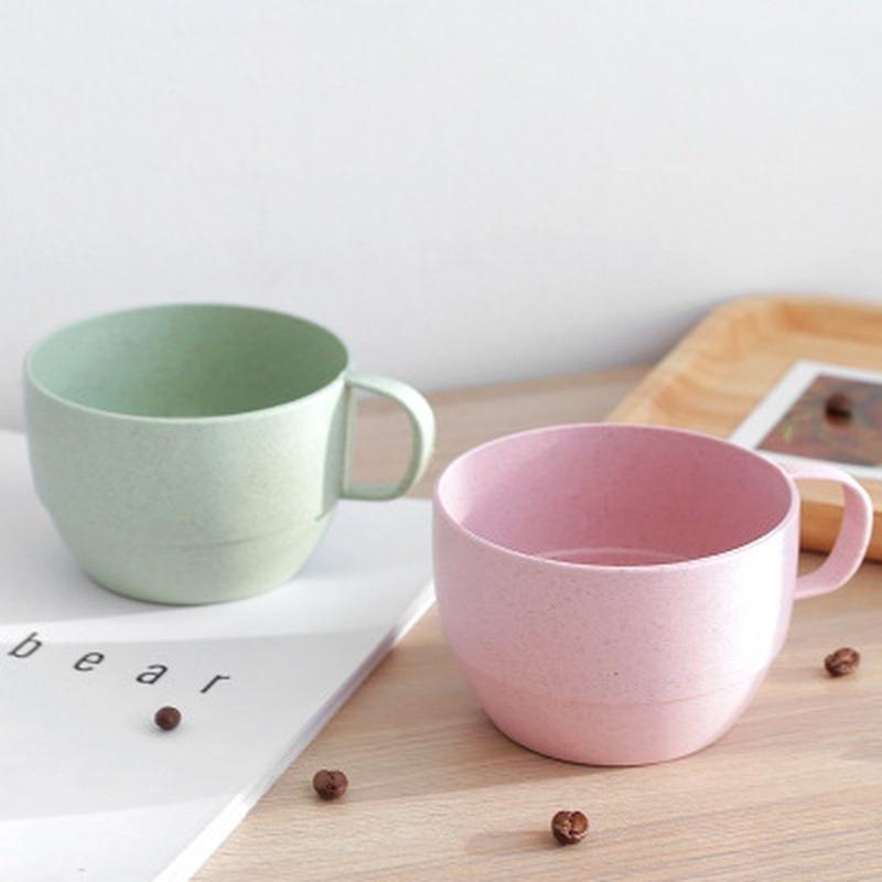 Wheat Straw Milk Cup European Style Coffee Tea Mug Simple Breakfast Drinking Cup Eco-friendly Drinkware