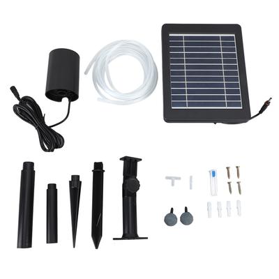 6V 4W Solar Pond Aerator Air Pump Kit IP64 Waterproof 0.8L Per Minute 3 Modes Solar Pond Aerator