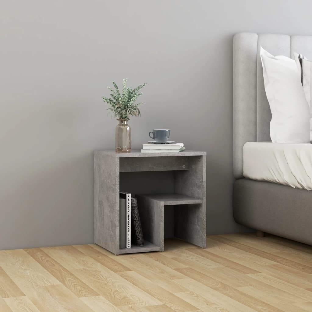 Nightstands 2 pcs Concrete Grey 40 x 30 x 40 cm Particleboard