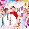 6Pcs Dancing Rhythm Wrist Streamers Gymnastics Dance Decorations Rainbow Dance Ribbons for Dance Shows, Music Classroom