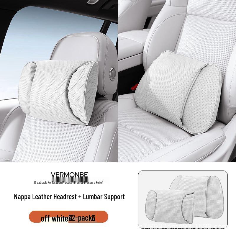 Compatible Headrest and Lumbar Support Cushion for BMW Mini Countryman/One/F54F60 - Neck Protection Pillow