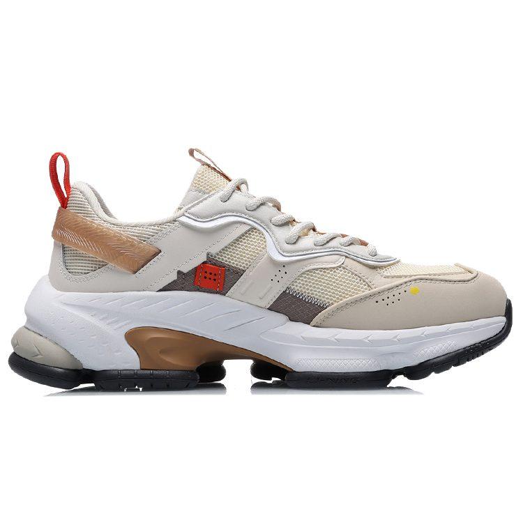 Li Ning CF Tracing Casual Shoes Men's Low Top Eggnog Gray AGLR109-3