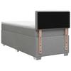 Box Spring Bed with Mattress and LED Light Gray 80 X 200 Cm Fabric