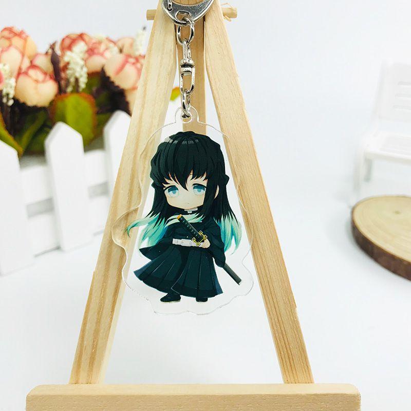 Demon Slayer Kimetsu No Yaiba Anime Laser Printed Hd Acrylic Pendant Keychain For Kids
