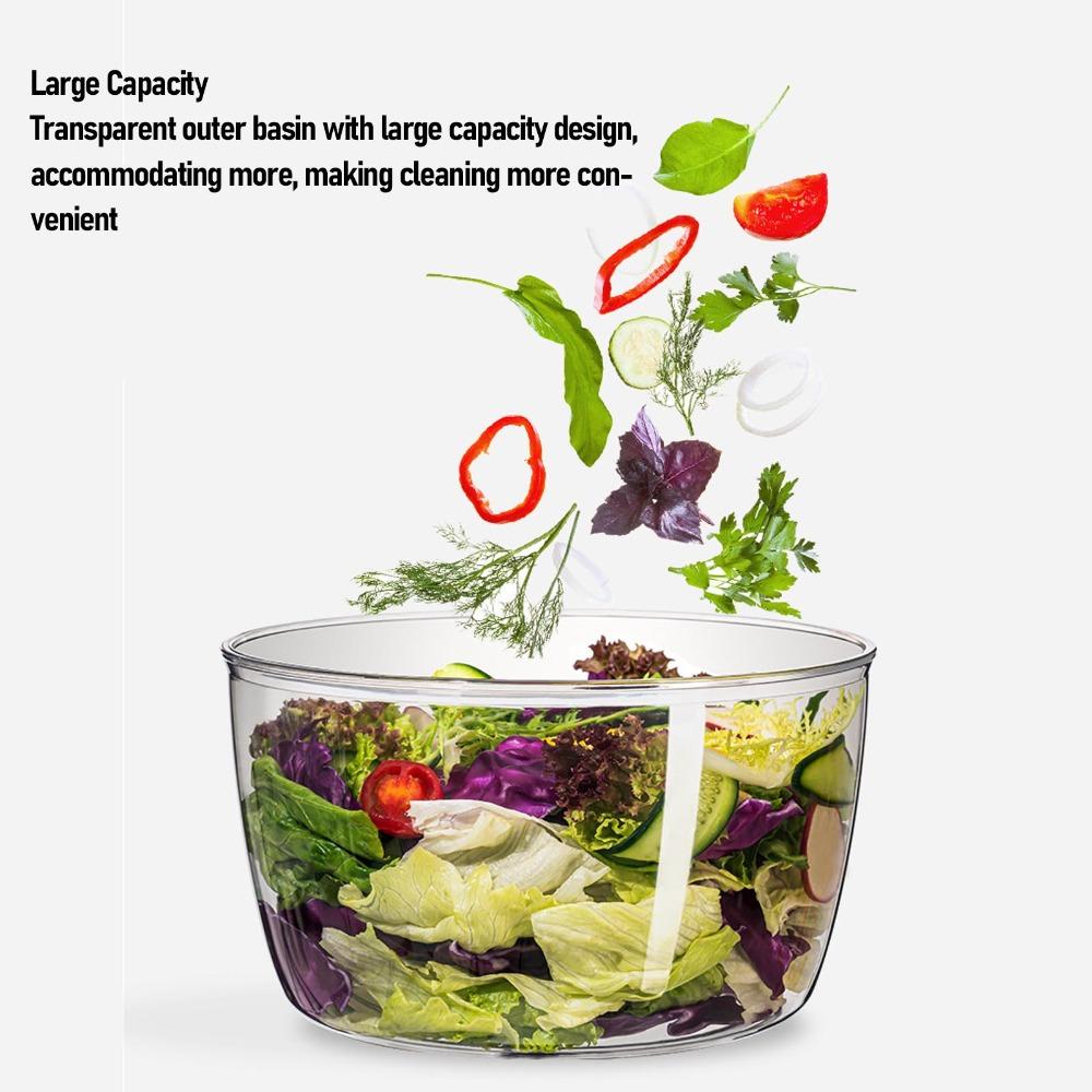 PP Salad Spinner Large Capacity Vegetable Spinner Vegetable Washer Spinner Bowl  Meal Prep