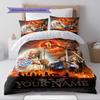 Name Custom Lord Rings Pattern Bedding Set Quilt Cover Pillowcase Home Decor Gift (1 * duvet cover + 2 * pillowcase, without core)