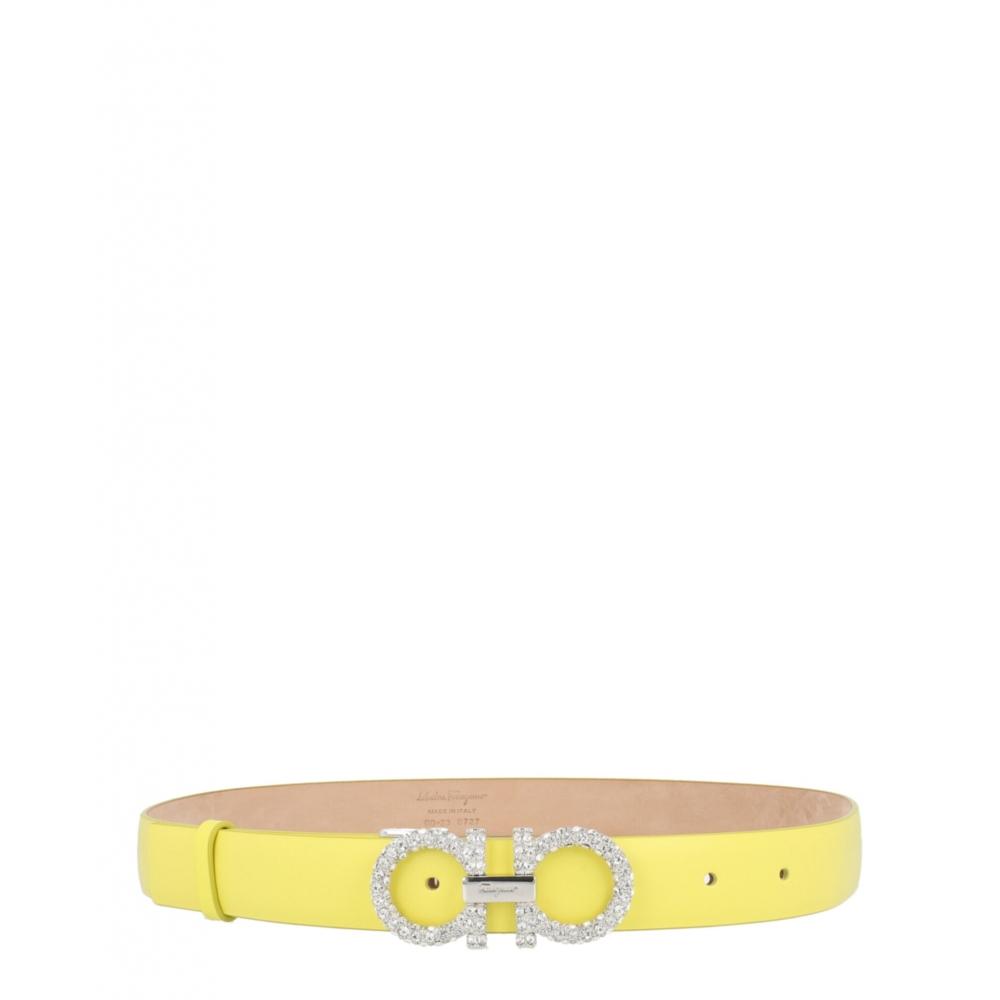 

Salvatore Ferragamo Embellished Gancini Belt Cedrata 85 cm