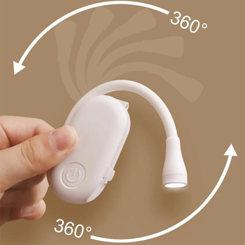 Reading Mini Book Lights Portable Clip Night Lights Usb Charging Led Dimmable Bedroom Eye Protect Clip 360° Flip Led Book Lamps